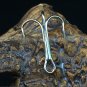 100 Pack Sharpen Treble Fishing Hooks High Carbon Steel Hook Silver Assorted