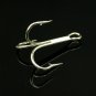 100 Pack Sharpen Treble Fishing Hooks High Carbon Steel Hook Silver Assorted