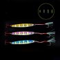5pcs Glow Butterfly Jigs Knife Slow Jig Fishing Lures with Feather & Treble Hook