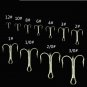 100pcs Offset strong  Baitholder Fishing Hooks Jingging Hook 5 Size 4 Colors