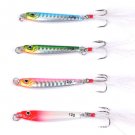 4Pack Micro Jigging Lures Slow Fall Jigs Inchiku Tuna Fishing Lure 12g w/ Hooks