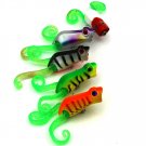 5pcs Plastic Popper Fishing Lures Bass Crank Baits Hooks Tackle 10.2g 5.5cm