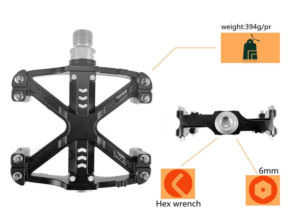 SCUDGOOD Road MTB Bike Bicycle sealed Bearings Pedals flat Platform Pedal 9/16"