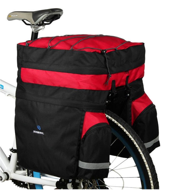 60L Cycling Bike Bicycle Rear Rack Seat Trunk Saddle Storage Pannier Pouch Bag