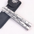 Stainless Steel Metal Trainer Comb Cool Practice Butterfly Balisong Style Knife
