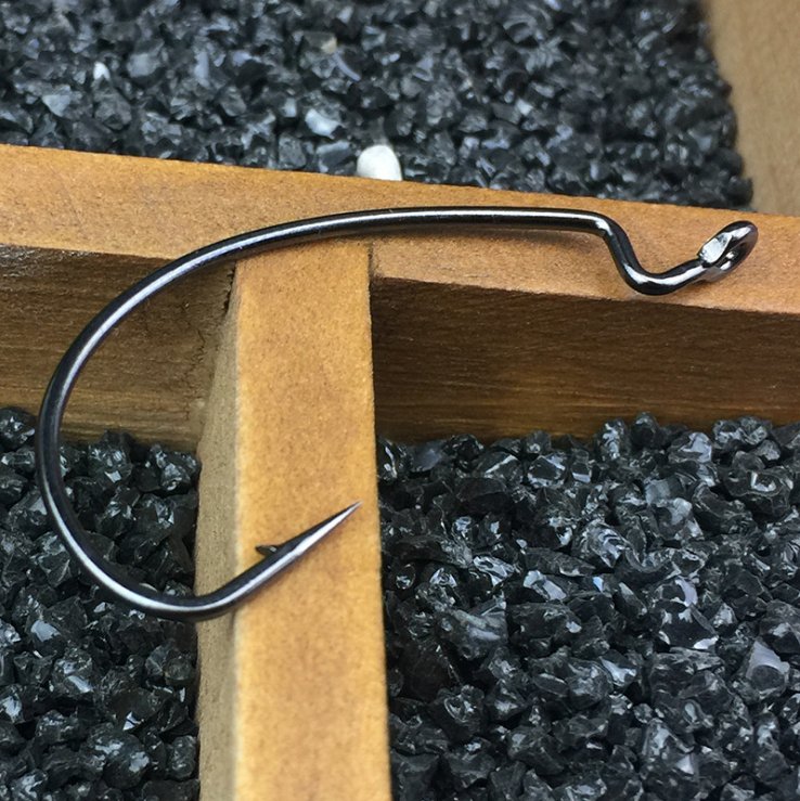 25pc Fishing Offset G Hooks Assorted Sizes Pike Drop Shot Worm Wide Gap 56g