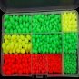 1000pcs /Box Plastic Beads Oval/Round Hard Fishing Lures Bead Tackle Eggs Box
