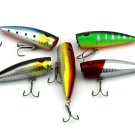 5pk Saltwater Fishing Lures Baits Hard Popper Crank baits 6# Hook Tackle 7cm