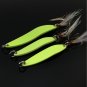 5pcs Spoon Spinner baits Metal Fishing Lures Tackle Head Rubber Treble Hookes