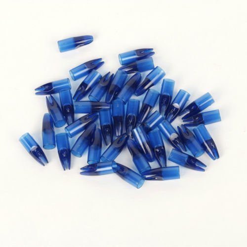 Pack of 100 Archery Arrow Plastic Nocks OD 8mm for Wood Carbon Aluminum Arrow