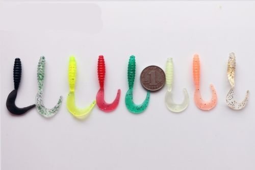 10Pcs Soft Worm Fishing Baits Worm Lures Crankbaits Hooks Baits Tackle 6.5cm/2g