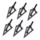 3 Fixed Blade Broadhead for Recurve Compound Bow Hunting, 100 Grain Pack of 6