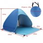 Leopard Beach Tent UV Protection Fully Sun Shade Quick Open Pop Up Beach Awning