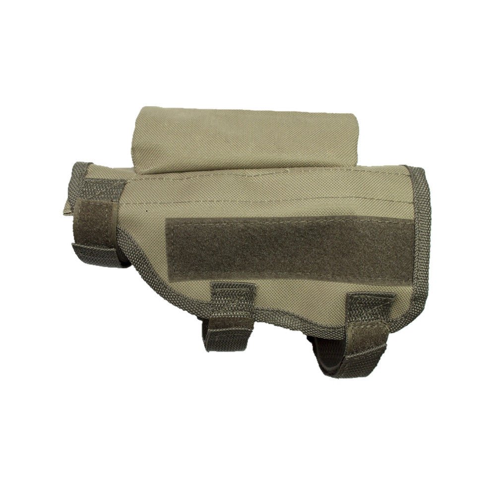 Portable Adjustable Tactical Butt Stock Rifle Cheek Rest Pouch Holder