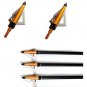 5pcs 3 Blades Broadhead 2.8 Inch 125 Grain Hunting Points with Screw Thread