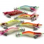1pcs 3.15" 8cm 7.4g Wood Shrimp Baits Fishing Jig Squid Jig Fishing Lures Bass