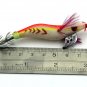 1pcs 3.15" 8cm 7.4g Wood Shrimp Baits Fishing Jig Squid Jig Fishing Lures Bass