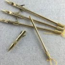 4PCS Gold Fishing Harpoon Slingshot Bullet Spear Prong Barbed Gig Hunting Tools