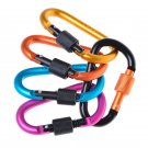 10pk Aluminum Carabiner Mountaineering Buckle keychain Hiking Climbing Snap Hook