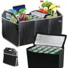 3 In 1 Car Boot Organiser Foldable Shopping Tidy & Cool Thermo Bag With Pockets