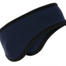 Ear Warmer Winter Head Band Polar Fleece Ski Ear Muff Stretch Spandex Navy