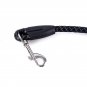 Black Pet Dog Leather 4ft Leash Pet Chain Rope W/Spring for Medium Big Dogs New