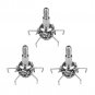 5pk Silver Judo Arrowheads Broadheads Tips Bow 100 Grain Paw Points 4mm Screw