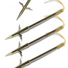 3PCS Gold Fishing Harpoon Slingshot Bullet Spear Prong Barbed Gig Hunting Tools
