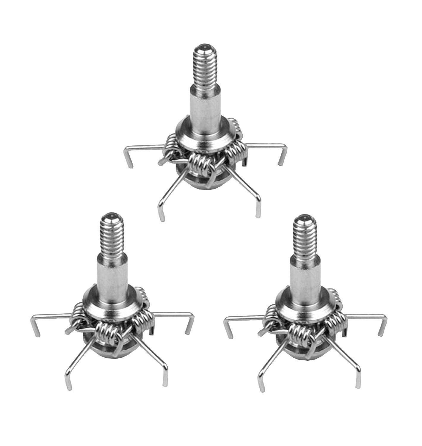 3 x Silver 100 Grain Judo Arrowheads Broadheads Tips Bow Paw Points 4mm Screw