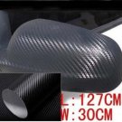 2pcs Carbon Fiber Vinyl Stickers Car Wrap Sheet Roll Film Sticker Decal 30x127cm