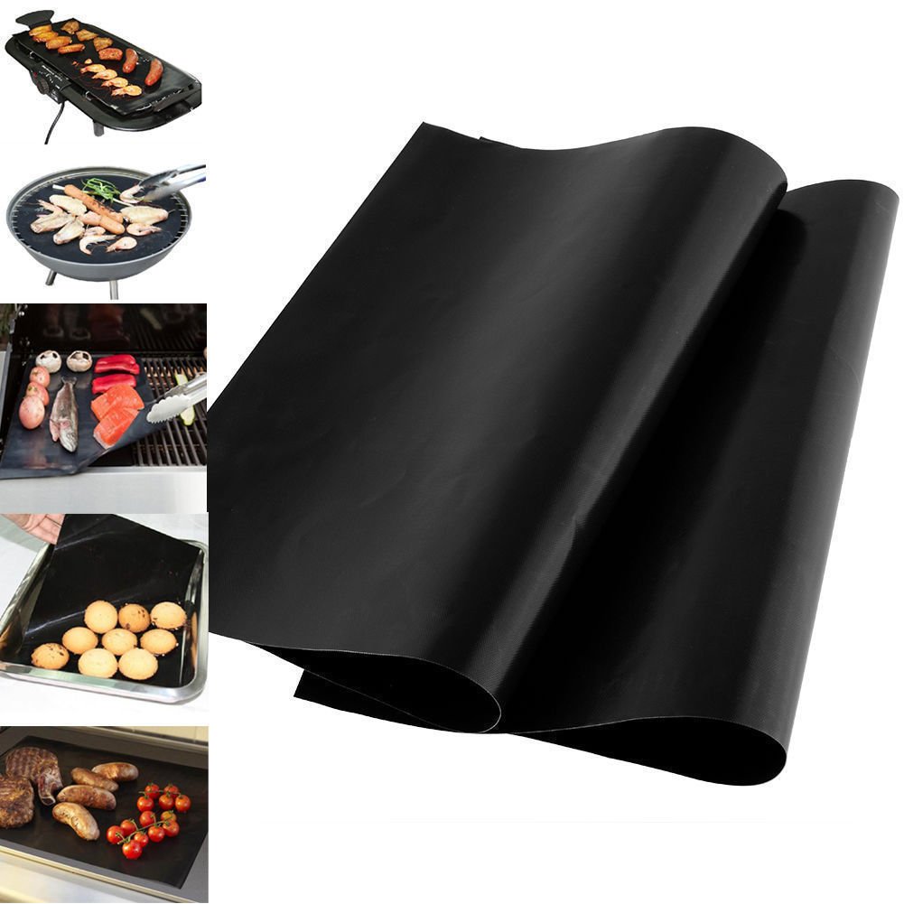 PACK of 4Pcs BBQ Grill Mat Easy Bake NonStick Grilling Mats 4 Mats Per Pack