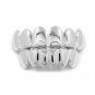 Custom Fit Silver Plated Hip Hop Teeth Grillz Caps Top & Bottom Grill Kit