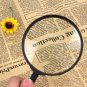4" inch Large Handheld Magnifying Glass 3X Power REAL Glass Magnifier