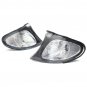 Pair For 02-05 BMW E46 3-SERIES 4DR  Sedan Corner Lights - Crystal Clear Lens