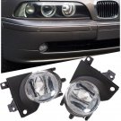 PAIR FOR 2001-2003 BMW E39 OEM FRONT BUMPER REPLACEMENT CLEAR FOG LIGHTS LAMPS