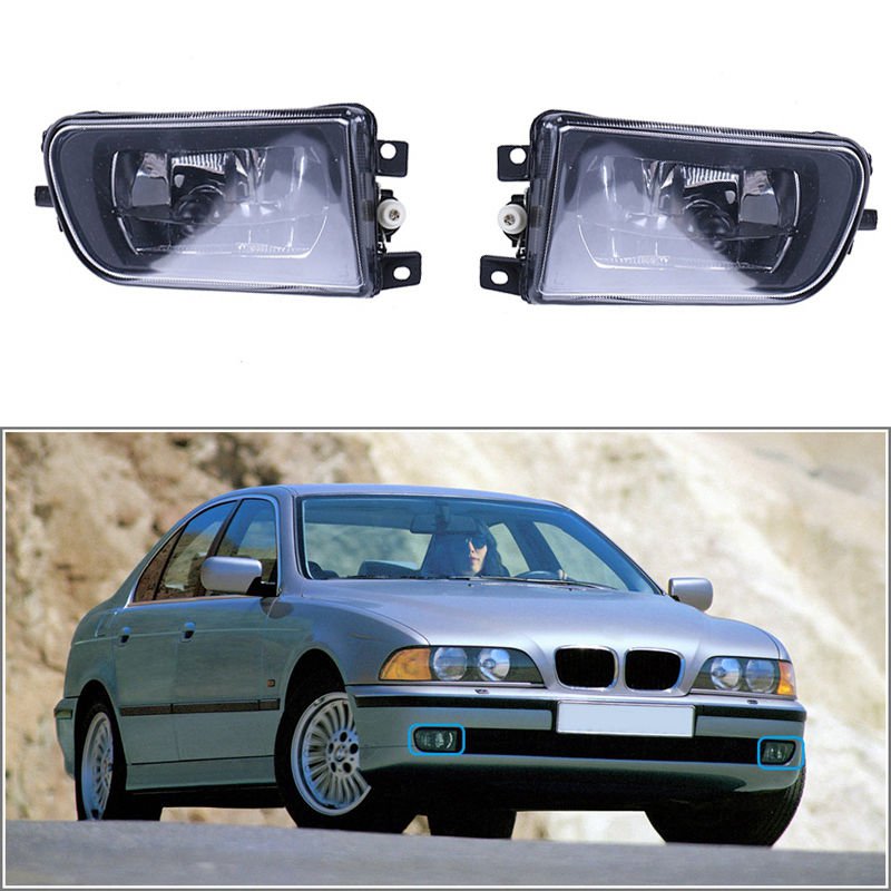 Pair For 19972000 BMW E39 Clear Lens Driving Fog Lights Z3 Bumper