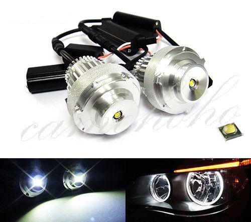 Pair For BMW E60 E61 LCI Facelift -Xenon White LED Angel Eyes 10W CREE XML Bulbs