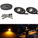 2PCS 2" Yellow CREE LED Rock Light JEEP Wrangler Off-Road Under Wheel Rig Light
