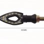 4x Universal Motorcycle Black 12 LED Turn Signal Indicators Blinker Amber Light