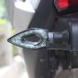 4x Universal Motorcycle Black 12 LED Turn Signal Indicators Blinker Amber Light