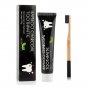 US Natural Bamboo Charcoal Toothpaste Teeth Whitening Remove Stains + Toothbrush