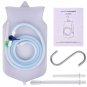 US SHIP Reusable Enema Bag Kit in Blue Color for Colon Cleansing + Silicone Hose