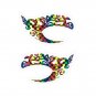 Hallowmas Waterproof Temporary Eye Tattoo stickers Eyeshadow Eyeliner Stickers