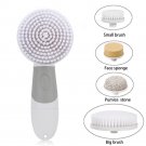 4 in1 Rotary Electric Facial Cleansing Vibration Brush Face Cleanser Scrubber US