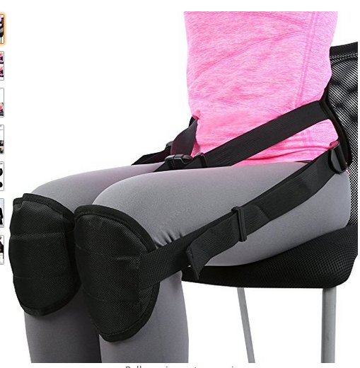 Back Support Belt Pad Sitting Posture Corrector Lumbar Waist Knee Brace