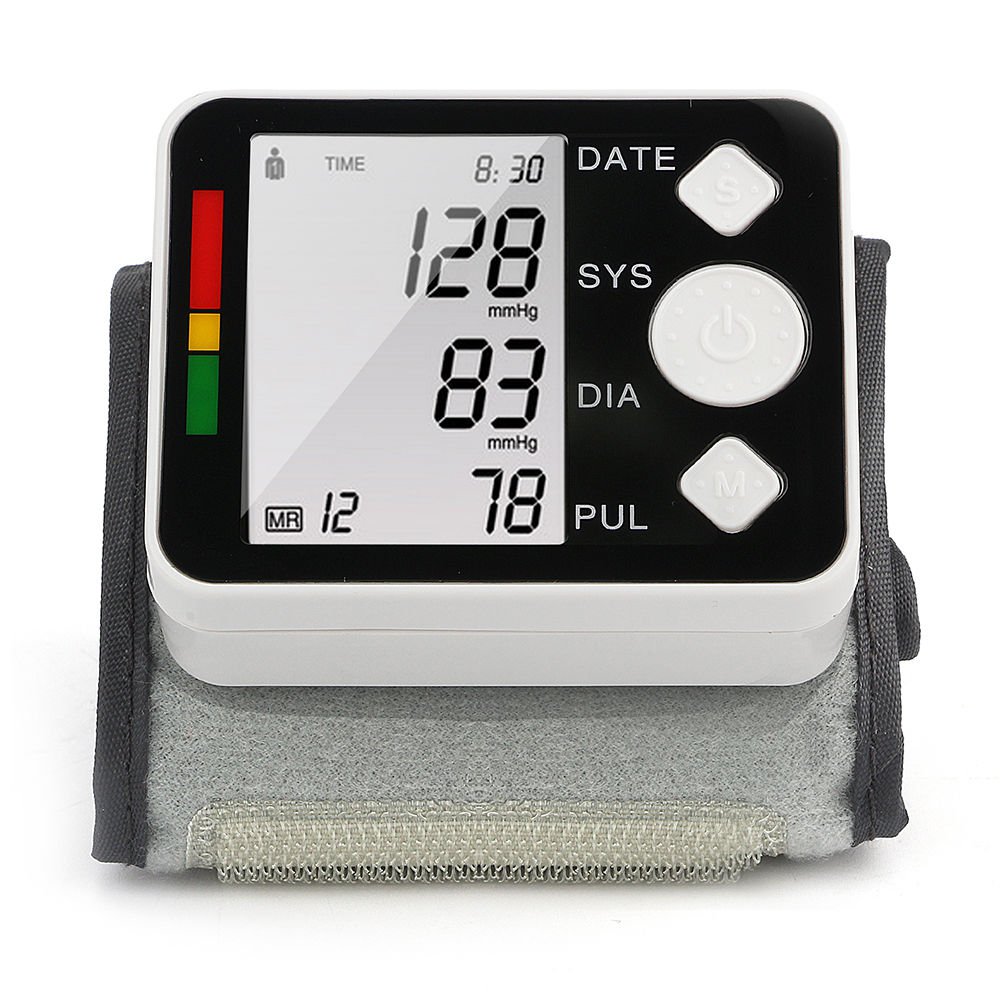 LCD Digital Wrist Blood Pressure Monitor Heart Rate Beat Pulse Meter Health Care