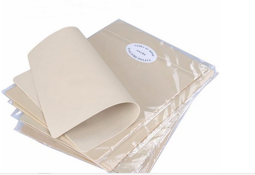 Tattoo Practice Synthetic Skin Double Sides Tattoo Supplies 20cm x 15cm 5pcs/set
