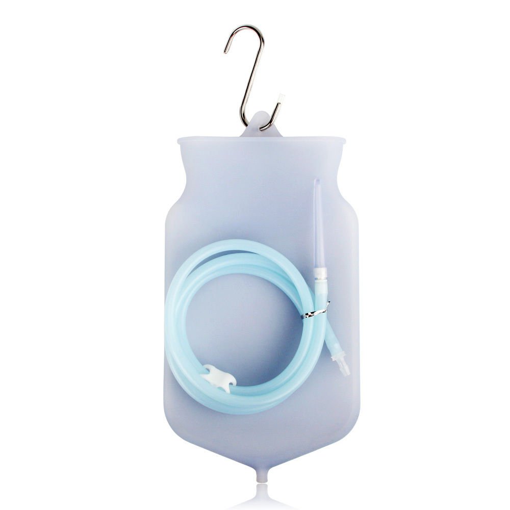Reusable Douche Colonic Enema Bag Soft Silicone Cleansing Kit System Home Use