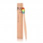 10 Pcs Rainbow Bamboo Toothbrush Colorful Soft Bristle Head Wooden Toothbrush