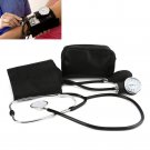 ANEROID Sphygmomanometer Adult Size Blood Pressure BP Cuff Set Stethoscope Kit